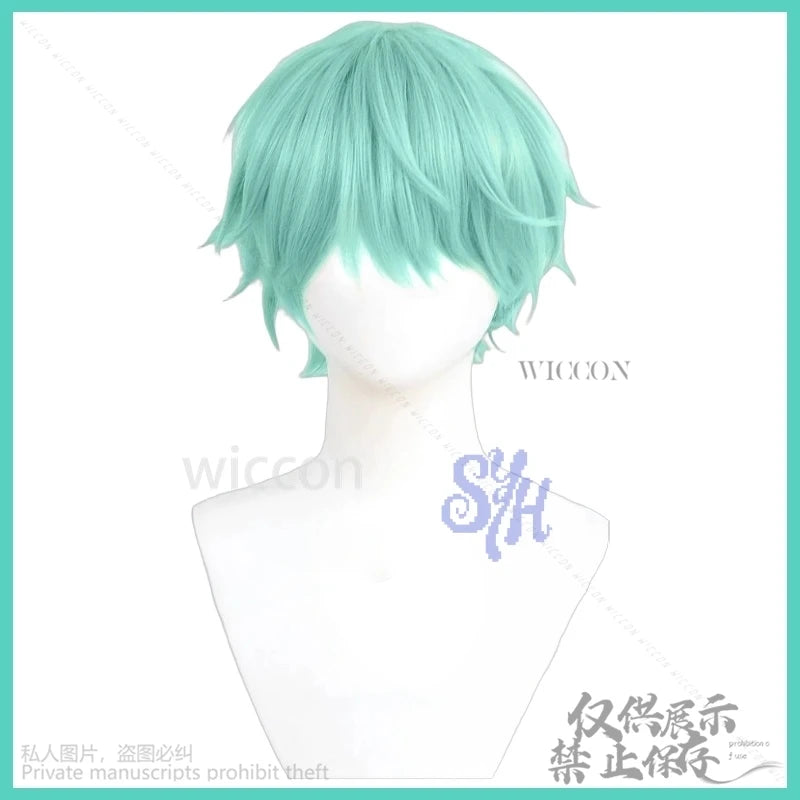 Saja Boys Baby Saja Cosplay Anime Movie Kpop Demon Korea Kawaii Boys Mint Green Y2K Fashion Wigs Jirai Kei Resistant Halloween