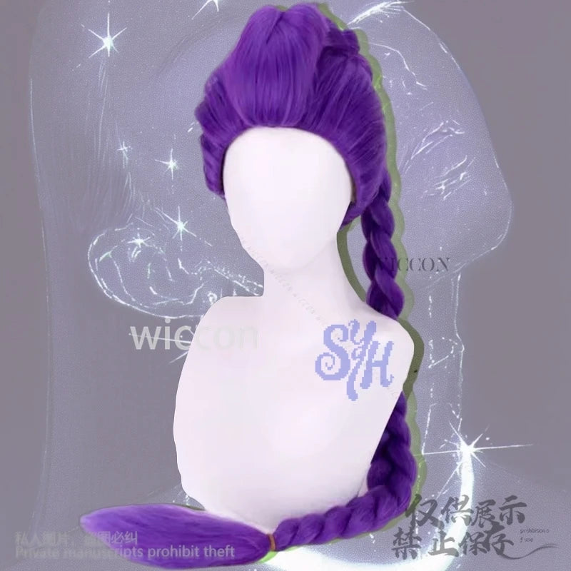 Rumi Cosplay Movie Anime Kpop Demon Huntrix Purple Heat Resistant Synthetic Idol Girls Groups Wig Fashion Y2K Cos Hair Halloween