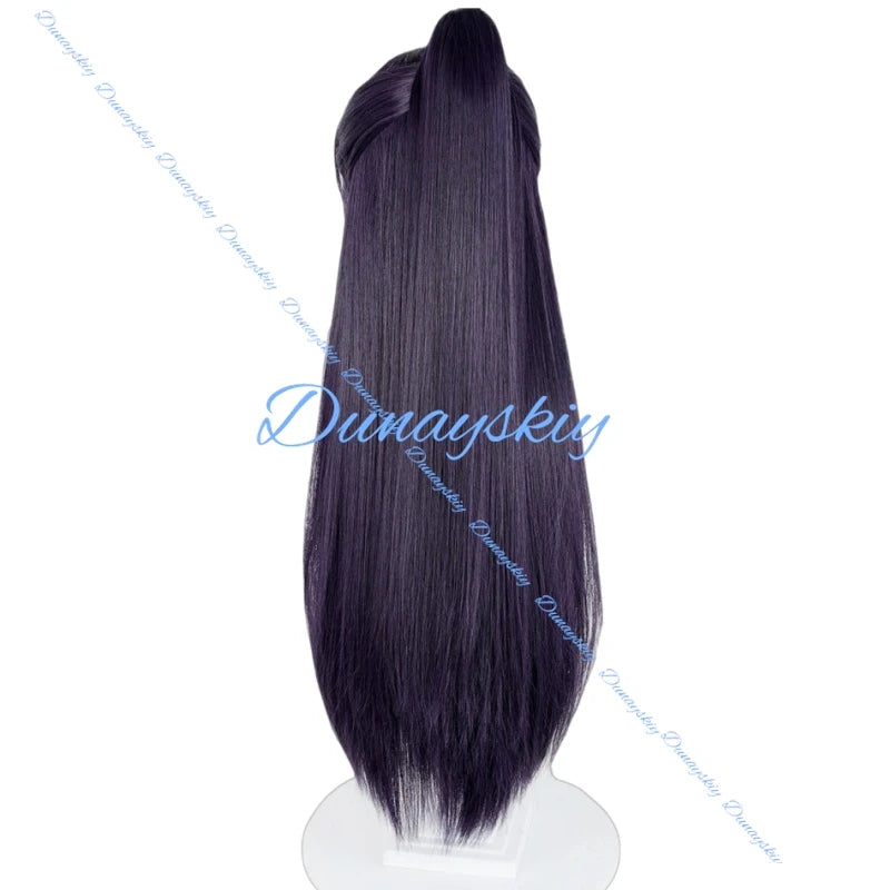 Hong Lu Cosplay Wig 80cm Dark Purple Grey Wigs Cosplay Anime Limbus Company  Heat Resistant Synthetic Hair Halloween