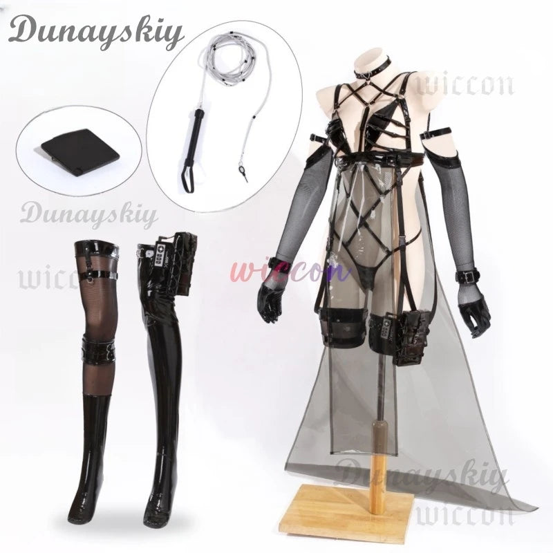 NIKKE The Goddess of Victory Mihara Cosplay Costumes for Women Mihara Combat Costume Wig Halloween Women Party Dress Outfit