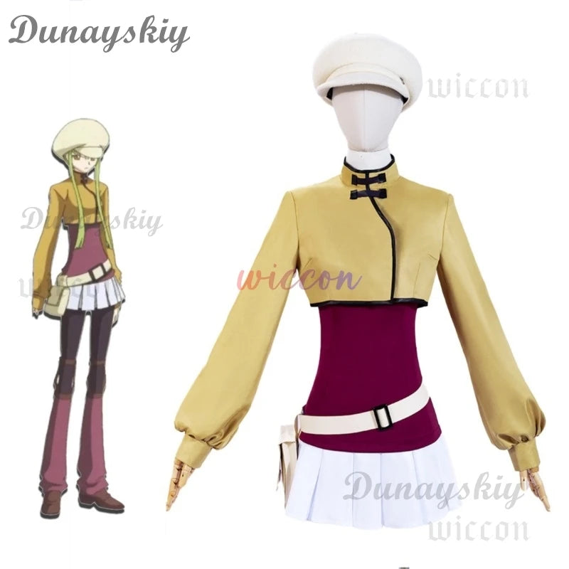 Anime CODE GEASS Lelouch of The Rebellion C.C. Cosplay Costume Detective Uniform Coat Skirt Wig Woman Sexy Carnival Party Suit