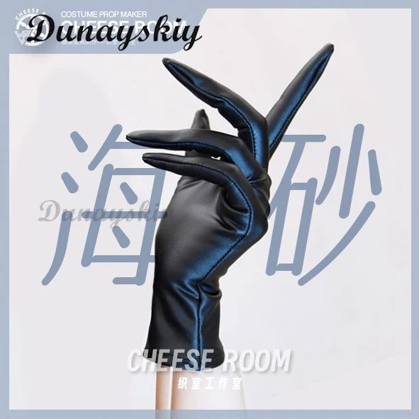 Halloween Gloves Makeup Black Nail Ghost Claw Dress Up Short Gloves Fashion Cosplay Halloween Performance Gloves Accessories