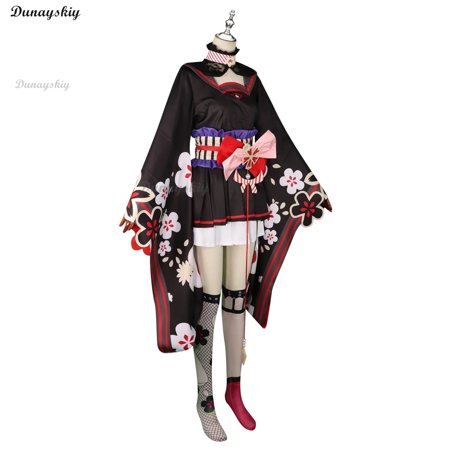 Anime Game Blue Archive Kosaka Wakamo Cosplay Costume Wig Japanese Kimono Lolita Dress Mask Woman Sexy Lovely Halloween Suit
