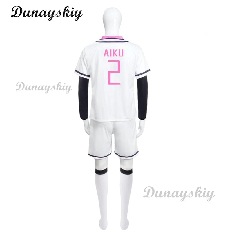 Japan Anime Blue Itoshi Sae Cosplay Costumes Shidou Ryuusei Sports Jersey Oliver Aiku Soccer Lock Jersey Football White Suit