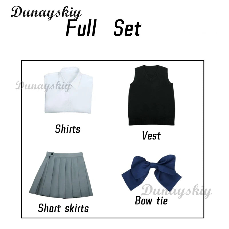 Akane Kurokawa Cosplay Costume Wig Anime Oshi No Ko JK Uniform Dress Tie Hoshino Akuamarin Aqua Halloween for Women Costume Cos