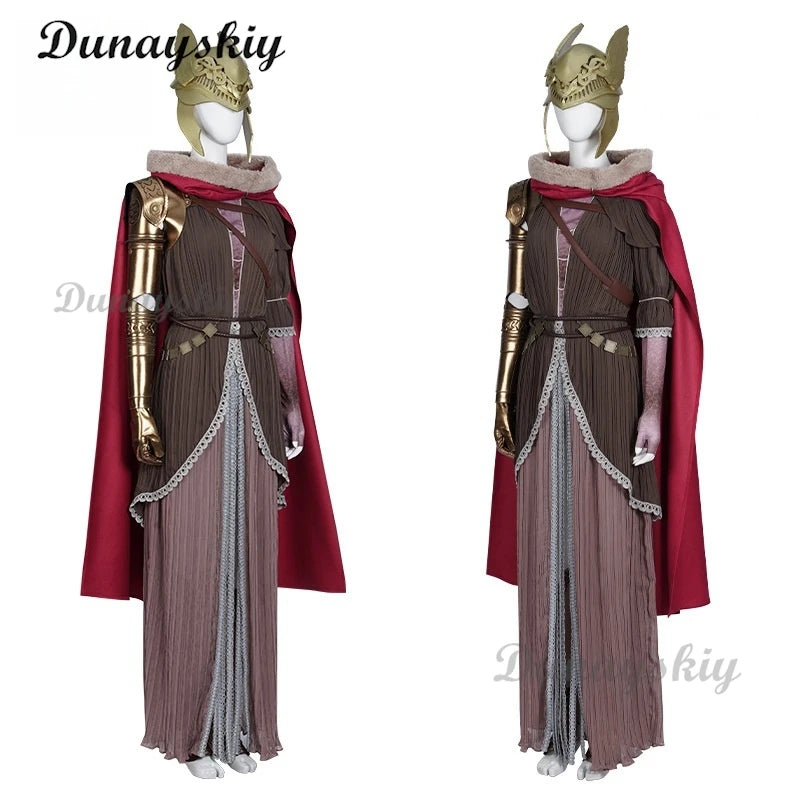 Game Elden Cos Ring Woman Malenia Cosplay Costume Malenia Dress Cloak Outfit Full Set Individual Items Womem Halloween Roleplay