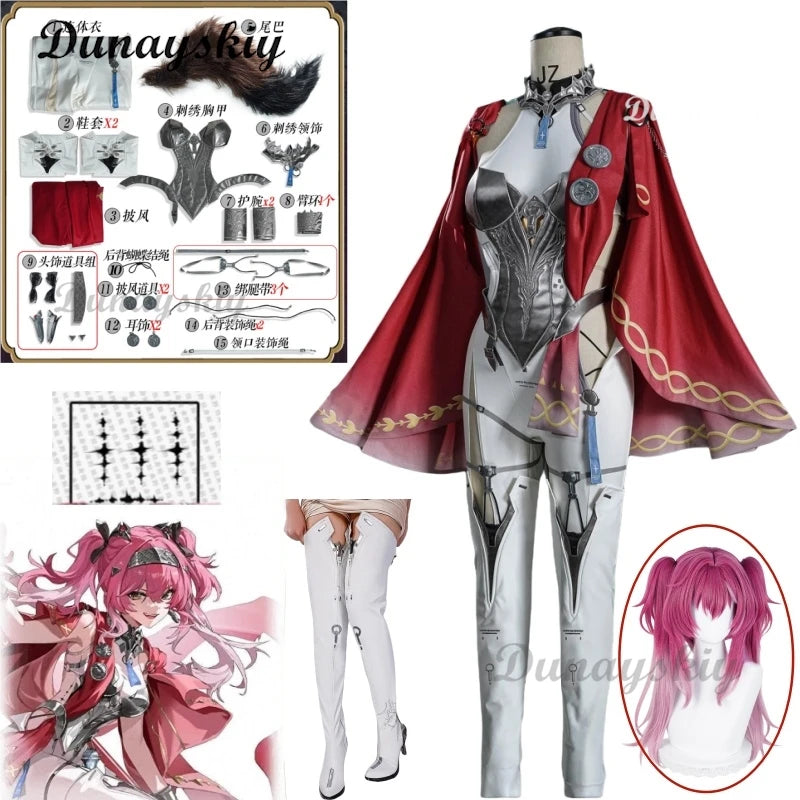Wuthering Waves Lupa Women Cosplay Costume Wig Prop Cos Game Party Uniform Hallowen Play Role Clothes Clothing Shoes