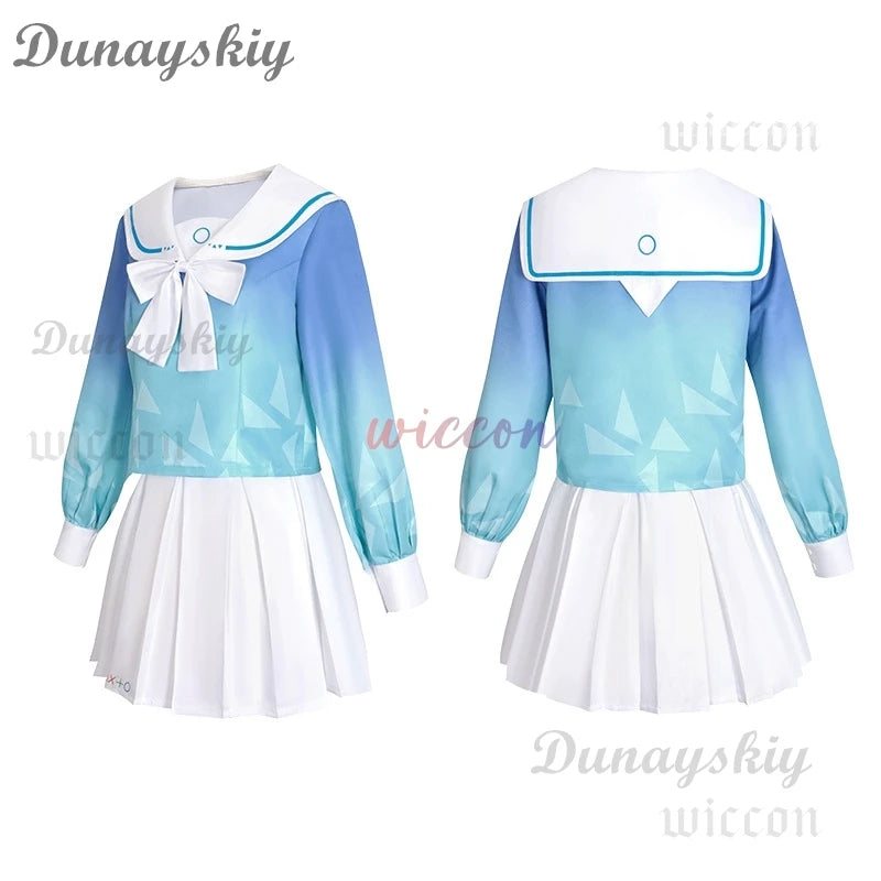 Game Blue Archive Project MX Arona Cosplay Costume Wig Anime School Sailor JK Uniform Hallowen Role Play Suit