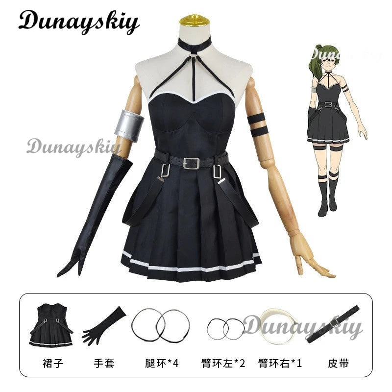 Frieren Beyond Journey's End Ubel Cosplay Costume Wig Anime Dress Unbel Uniform Gloves Stockings First-class Mage Halloween