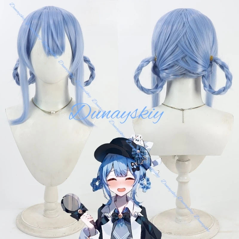 Game Magical Girl Witch Trials Tachibana Sherry Cosplay Wig Blue Hair Halloween Party for Women Girls Carnival
