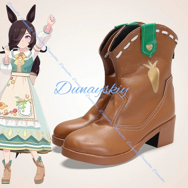 Uma musume Pretty Derby Rice Shower Cosplay Costume Wig Tail Shoes Carnival Halloween Christmas Dress Outfit