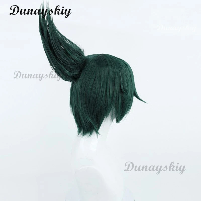 Game Over2 Kiriko Kamori Cosplay Wig Green Kiriko Wigs Heat Resistant Hair Halloween Party Role Play Anime Wig + Wig Cap