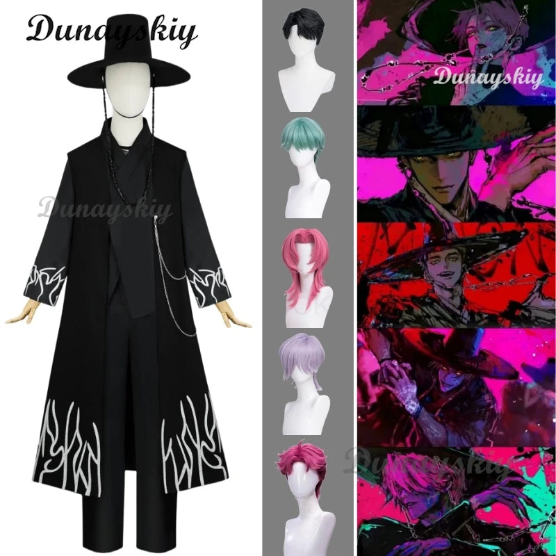 Anime KPop Demon Hunters Jinu Saja Cosplay Costume Saja Boys Black Stage Performance Outfit Baby Saja Halloween Party Women Men