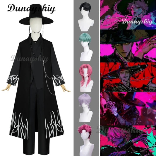 Anime KPop Demon Hunters Jinu Saja Cosplay Costume Saja Boys Black Stage Performance Outfit Baby Saja Halloween Party Women Men