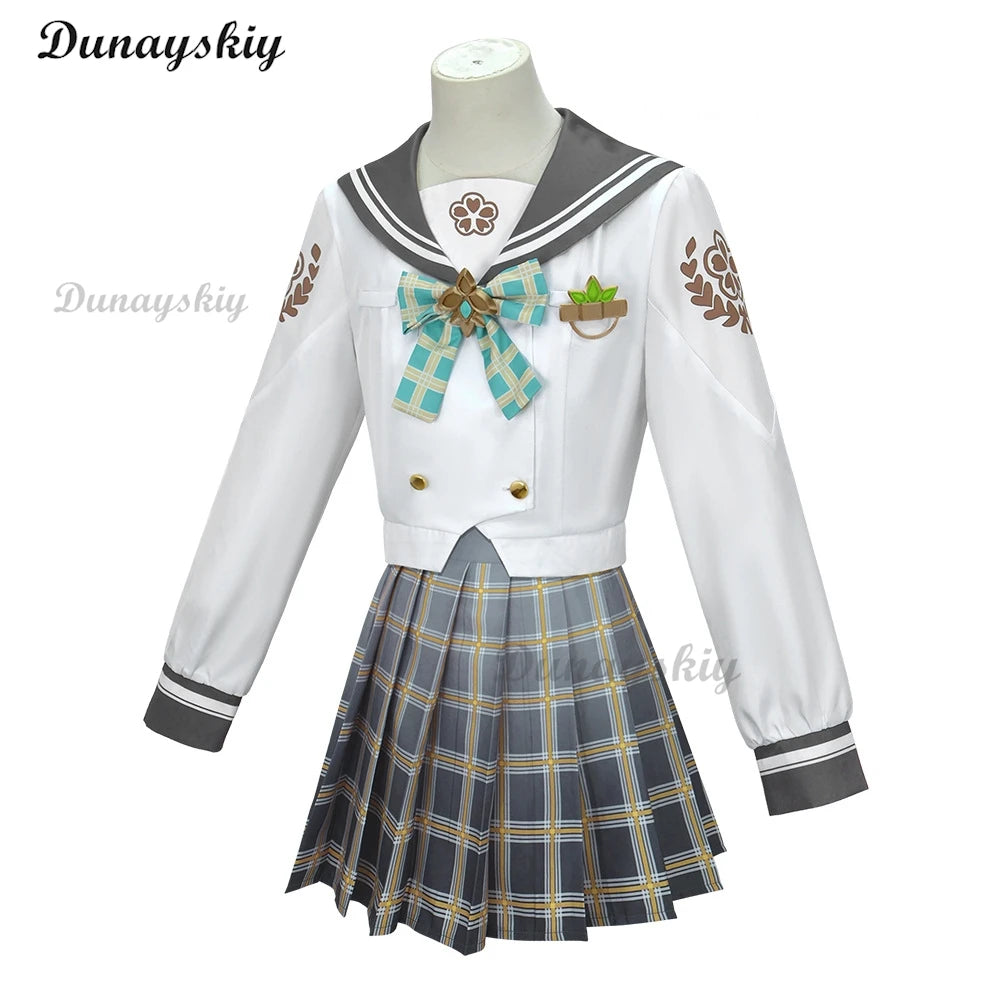 Game New Firefly Honkai：Star Rail cospaly costume JK dress shirt wig brooch socks prop set Halloween sweet women man uniform
