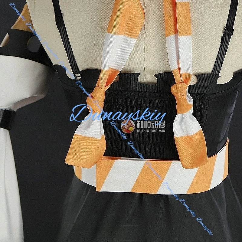 Anime Gachiakuta Amo Empool Cosplay Costume Wig Dress Sleeves Stickers Belt Bow Tie Carnival For Women Girls Team Front Full Set