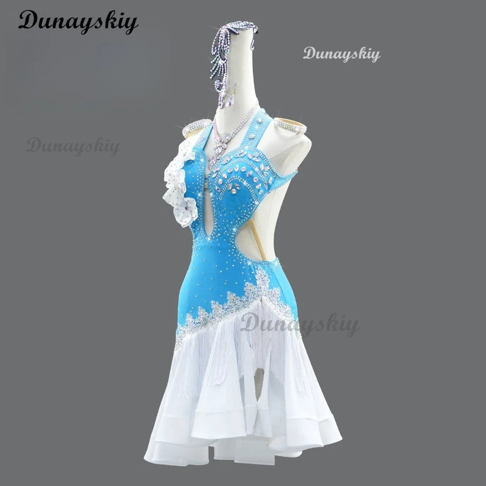 Latin Dance Cosplay Dress Women Samba Competition Costume Stage Clothes Girl Dancewear Female Parties Practice Prom Party Suit