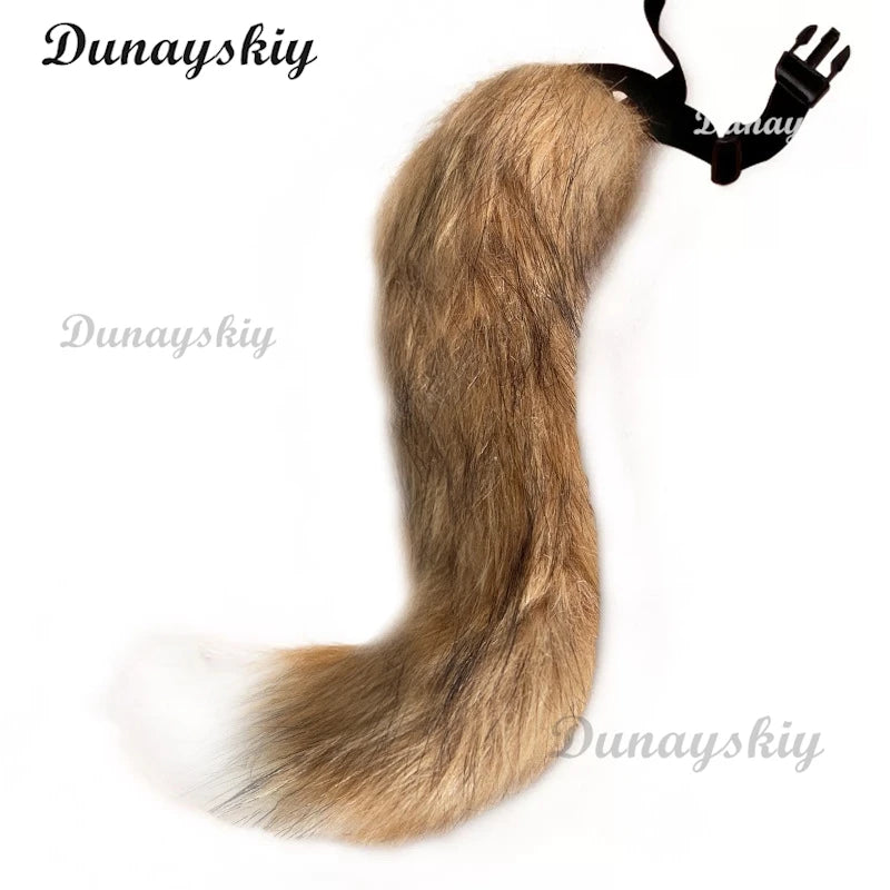 Fluffy Fur Fox Ear Headpiece Tail Cat Claw Glove Headband Necklace Cute Fox Japanese Anime Cosplay Costume Accessory Halloween