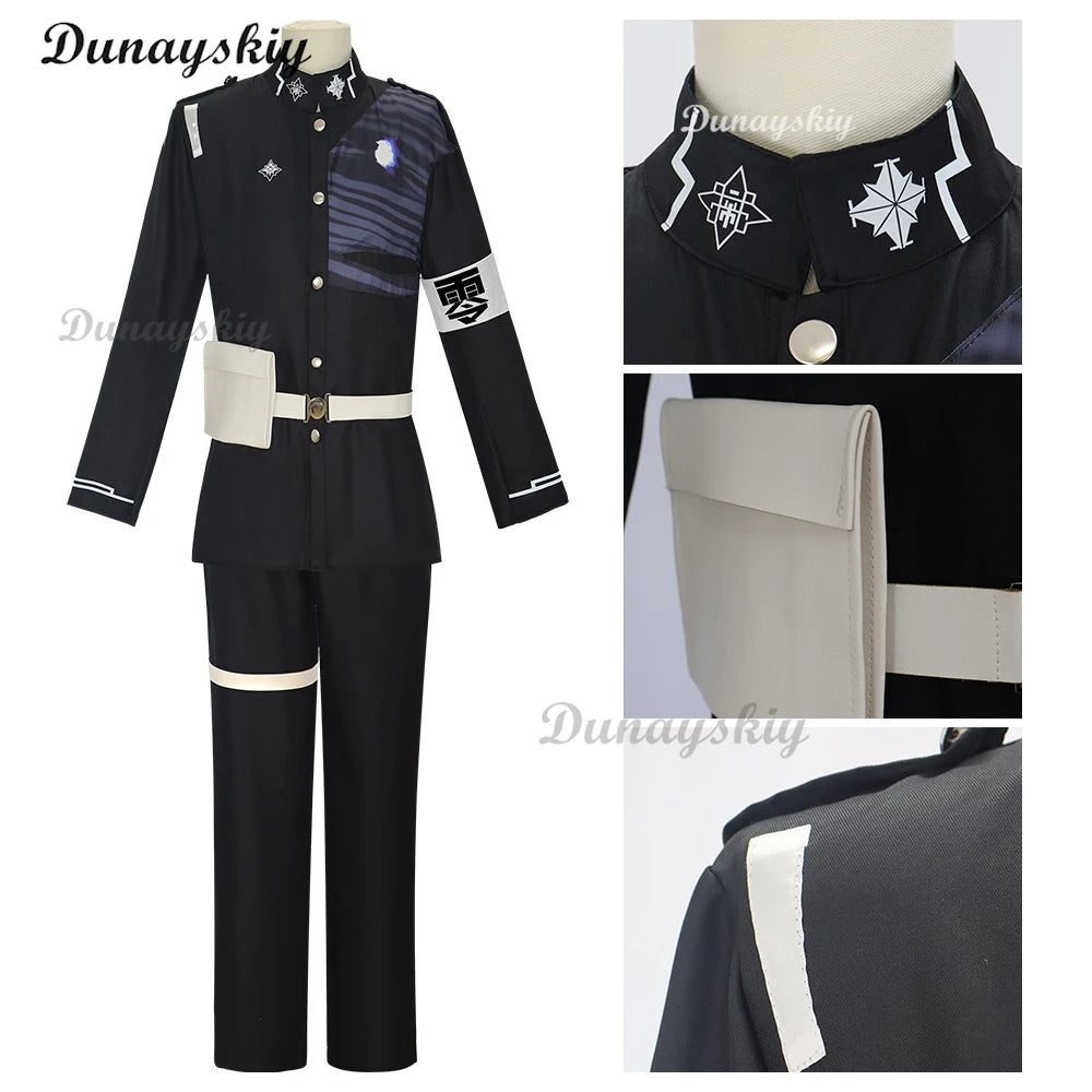 Anime The Hundred Line Darumi Amemiya Sumino Takumi Cosplay Costume Wig Battle Uniform Headwear Last Defense Academy Halloween
