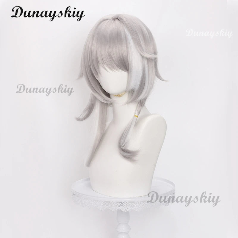Honkai Star Rail Cipher Cosplay Wig Cifera Gray White Long Hair Amphoreus Halloween Party for Women Girls Carnival Props