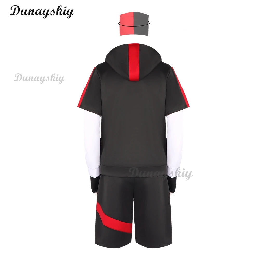 Royale Ikonik Costumes Cosplay Hoodie Full Set Sports Sweatshirt Suit Outfits for adult Men Top Shorts Golves Halloween Suit