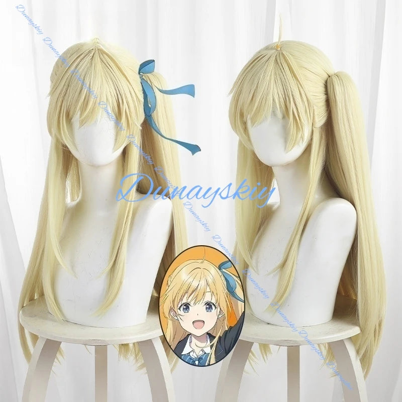Anime Chitose Is in the Ramune Bottle Yuuko Hiiragi Saku Chitose Cosplay Costume Wig Uniform Coat Skirt Headwear Role Playing