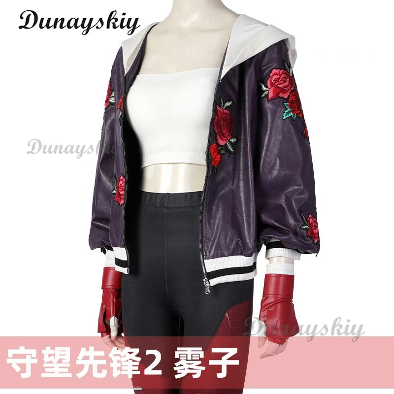 Over2 Kiriko Cosplay Costumes Skin Athleisure Watch Coat Pants Women Suit Game Clothes Halloween Party Wig Props Uniform Set