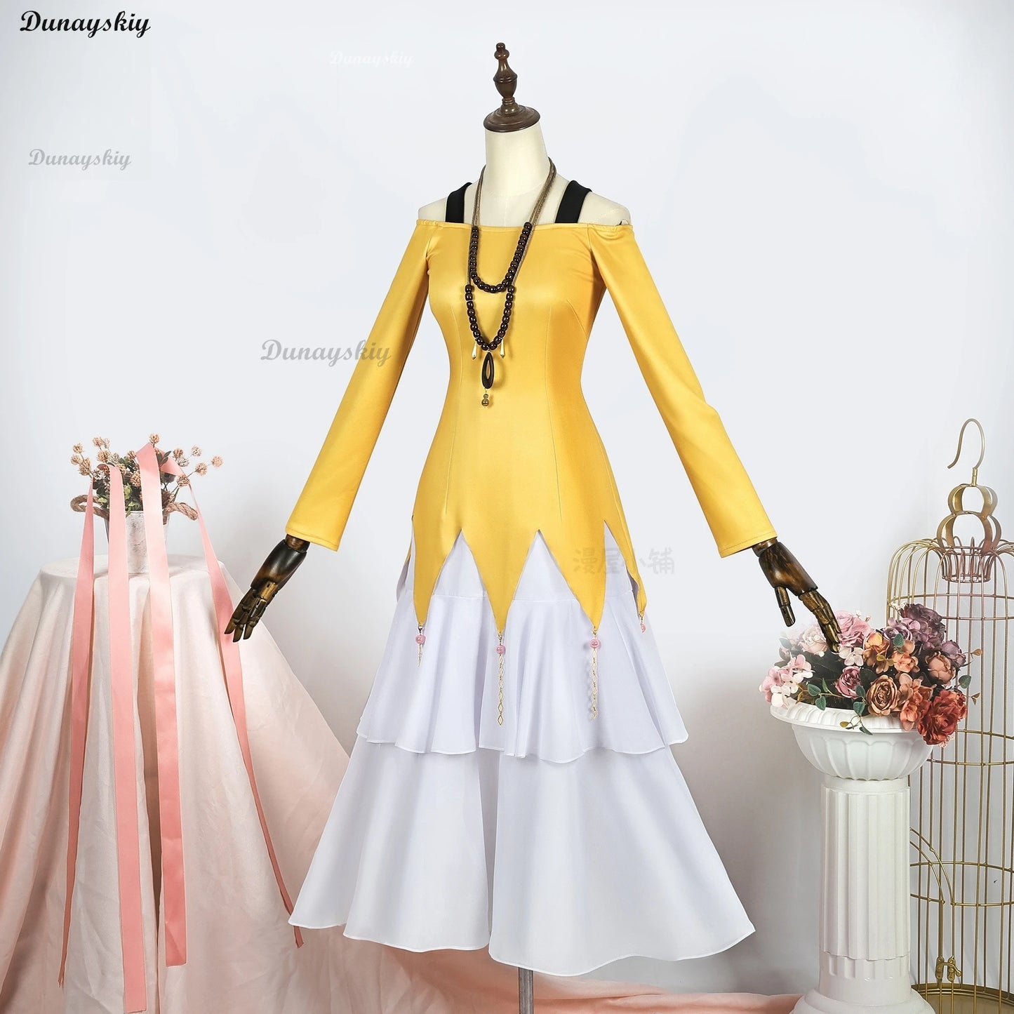 Shugo Chara Tsukiyomi Utau Yellow Dress Cosplay Costume Uniform Halloween Carnival Party Christmas Play Role Clothes Clothing
