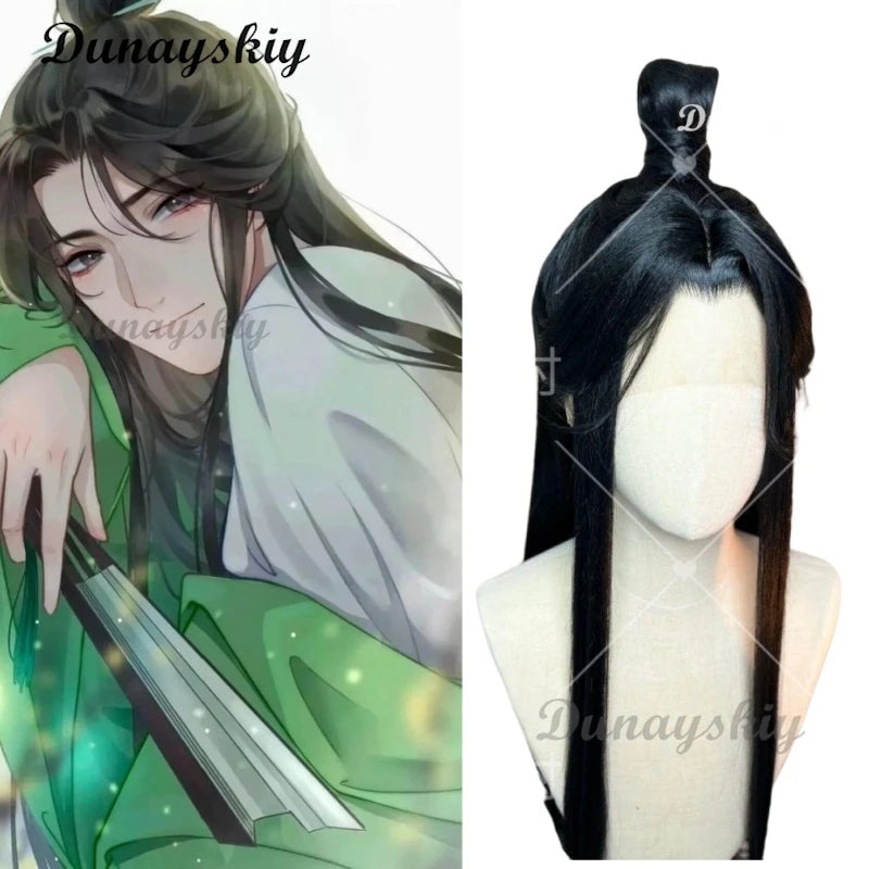 Stylized The Scum Villain’s Self shen qingqiu Cosplay Unisex Luo Binghe Women Anime Halloween Customized Wig Chinese Fan Wig+cap