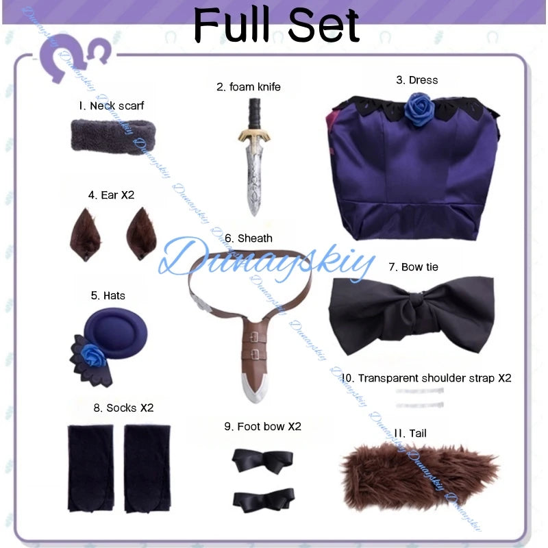 Game Umamusume:Pretty Derby Anime Rice Shower Cosplay Costumes Wig Tail Battle Suit Lovely Dress Halloween Party Outfit Shoes