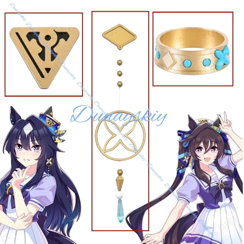 Game Umamusume Pretty Derby Verxina Cosplay Wig Ear Tail Event SSR Speed Virushiina Long Hair For Hallowmas Party Adult Women