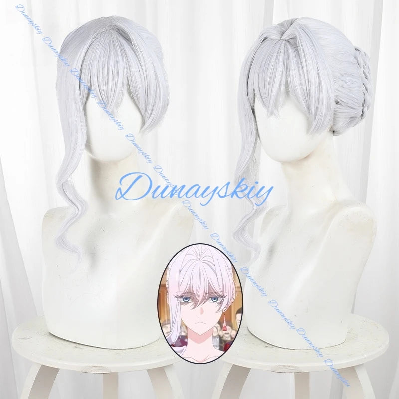 Scarlet El Vandimion Cosplay Costume Wig Earing Red Dress Anime May I Ask for One Final Thing Ice Rose Halloween Party