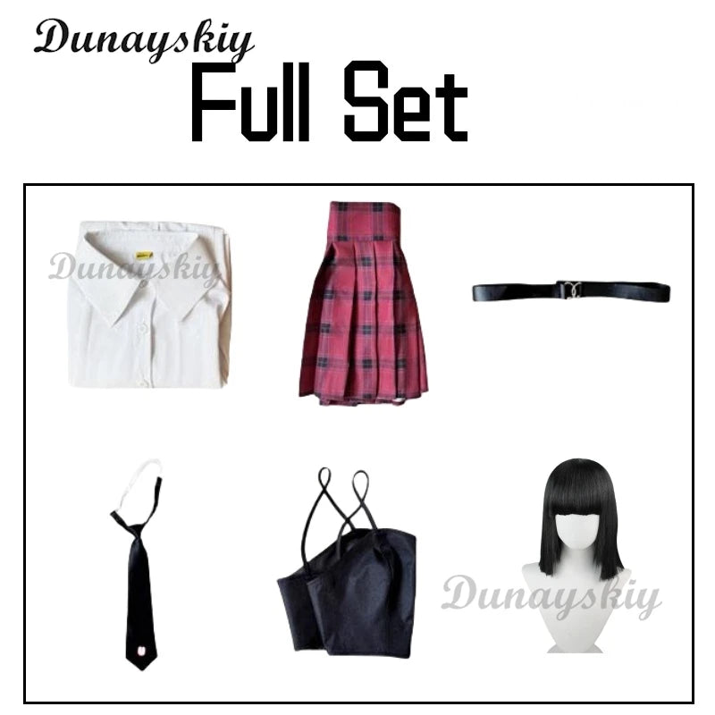 Qiao Ling Cosplay Anime LINK CLICK Yingdu Arc Costum Red Dress JK Uniform Set for Halloween Anime Role Play Customized