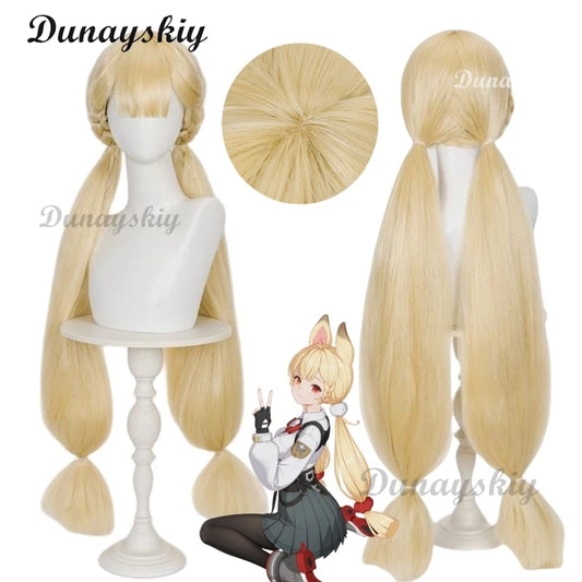 Zenless Zone Zero Alice Thymefield Cosplay Wig 90cm Gold Thick Volume Wigs Cosplay Anime Heat Resistant Synthetic Hair