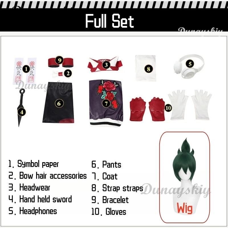 Over2 Kiriko Cosplay Costumes Skin Athleisure Watch Coat Pants Women Suit Game Clothes Halloween Party Wig Props Uniform Set