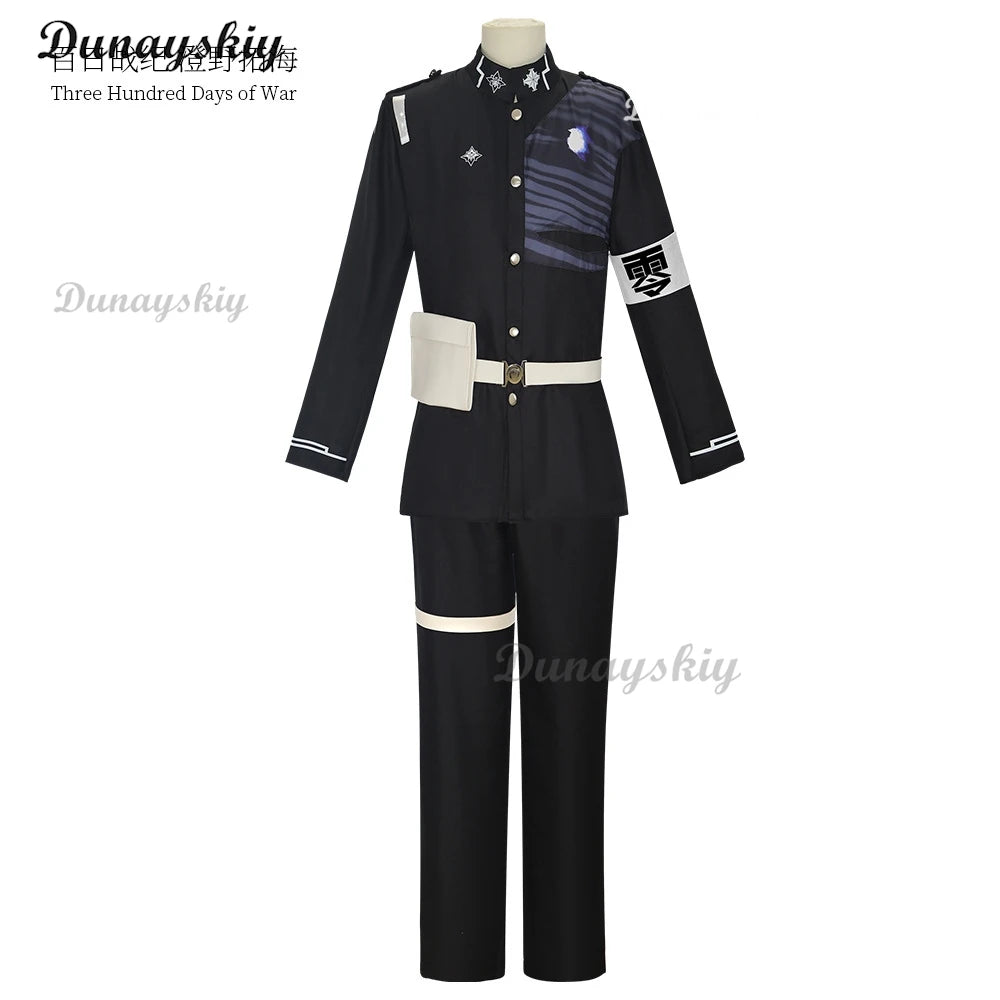 Anime The Hundred Line Darumi Amemiya Sumino Takumi Cosplay Costume Wig Battle Uniform Headwear Last Defense Academy Halloween