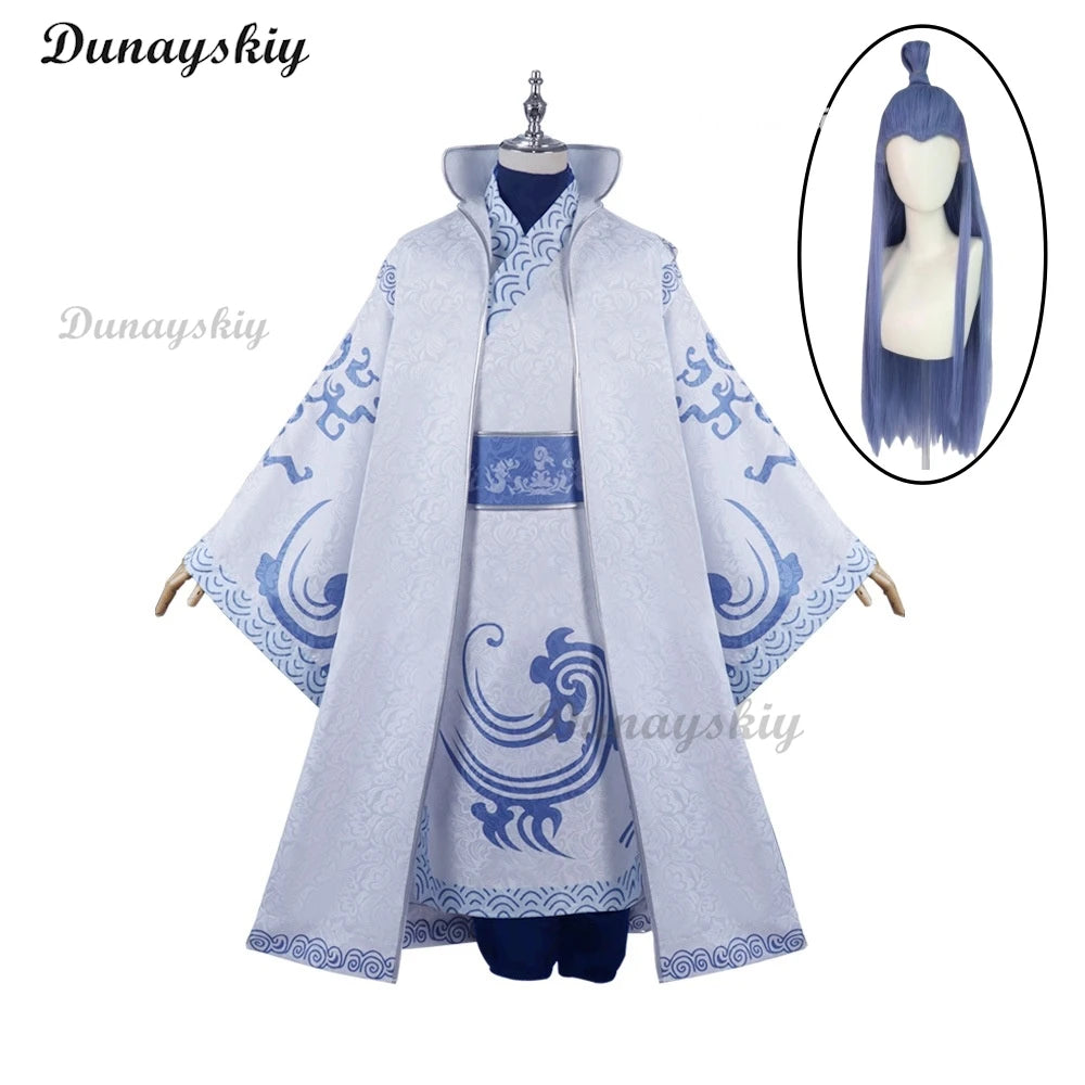 Ao Bing Cosplay Costume Wig Hanfu Anime Movies Nezha Uniform Headwear Aobing Ancient Clothing Ne Zha 2 Halloween Carnival Women