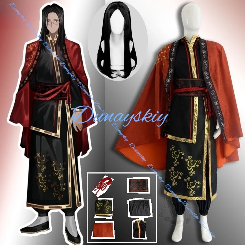 Wei Cosplay Costume Wig Anime Limbus Company Wei Cospaly Men Woman Outfits Halloween Party Uniform Suit Shoe