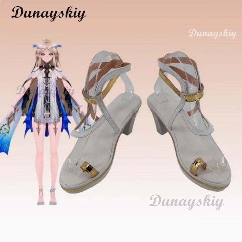 Game Wuthering Waves WuWa Cartethyia Cosplay Costume Wig Headwear Dress Carnival Halloween Party Role Play Wig Shoes Suits Prop