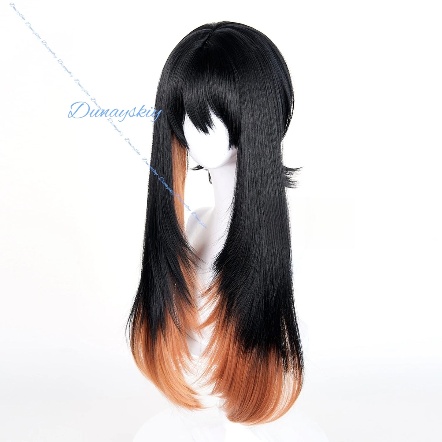 Anime Gachiakuta Amo Empool Cosplay Wig Long Black Orange Hair 70cm For Women Men Halloween Party Props Wig + Free Cap