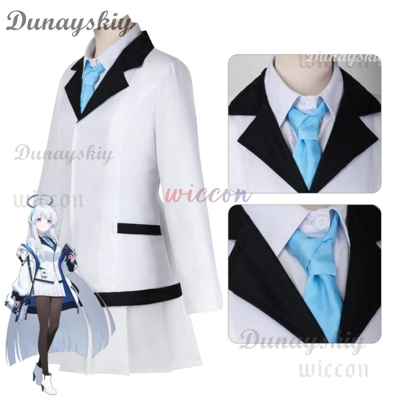Game Blue Archive The Animation Ushio Noa Cosplay Costume Japanese School Uniform Skirt Coat Wig Woman Sexy Carnival Suit