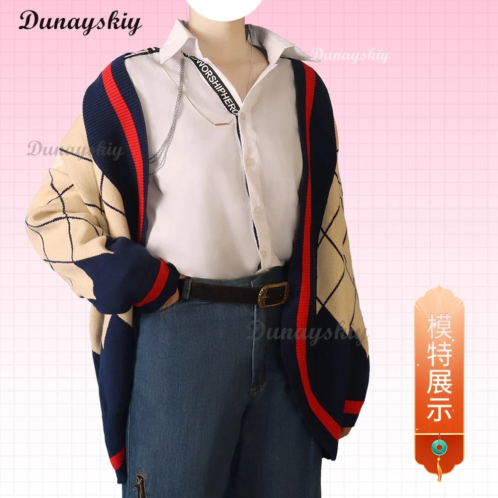 Customized Love and Deepspace Rafayel Cardigan Cosplay Costume Wig Date Game Cosplay Sweater Qiyu Clothes Unisex Couple Suit