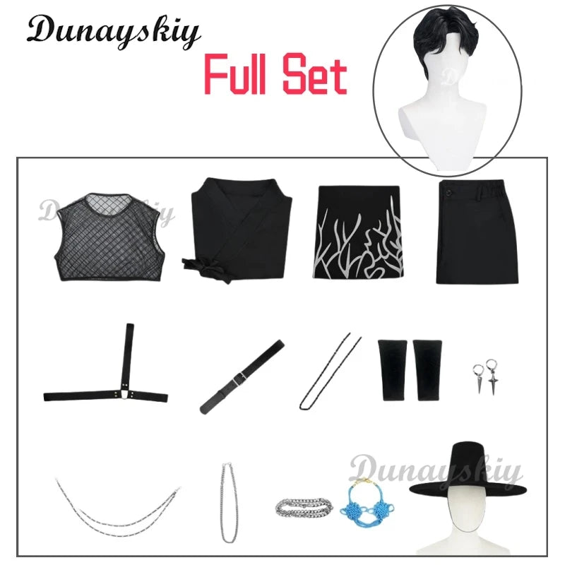 Anime KPop Demon Hunters Jinu Saja Cosplay Costume Saja Boys Black Stage Performance Outfit Baby Saja Halloween Party Women Men