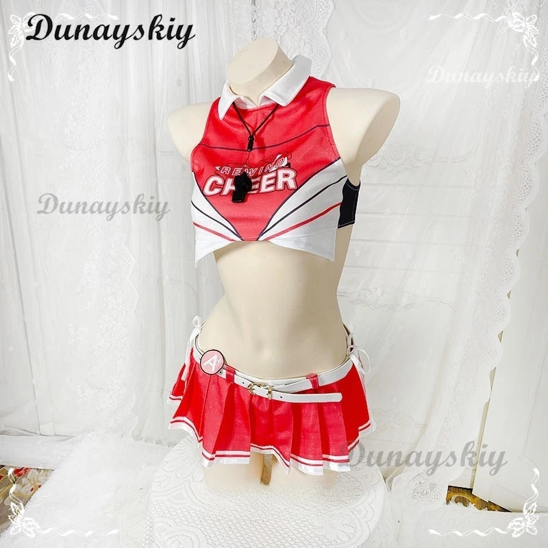 Game Goddess of Victory: Nikke Clay Cosplay Clay Bay Cos Costume Wig Cheerleader Uniform For Hallowmas Carnival Adult Outfit