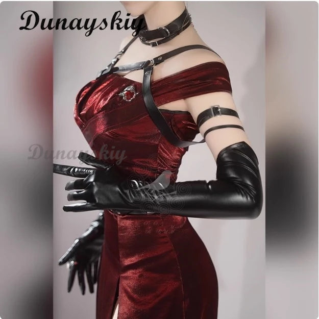 Love and Deepspace Heroines Cosplay Costume Wig Red Dress Enchanting Veil Uniform Sylus Relentless Conqueror Halloween Party