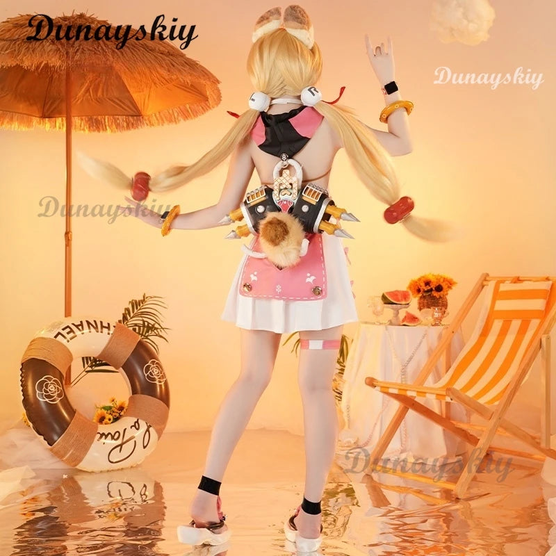 Zenless Zone Zero Alice Cosplay Summer Swimsuit Sexy Costume Cat Ear Tail Set Spook Shack Roleplay Anime Game Halloween