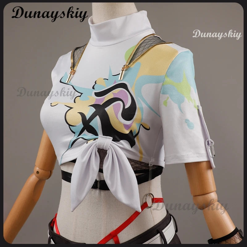 Rappa Red Jacket Honkai Star Rail Cosplay Costume Wig Hat Shorts Galaxy Ranger Props Halloween Party Women Accessory