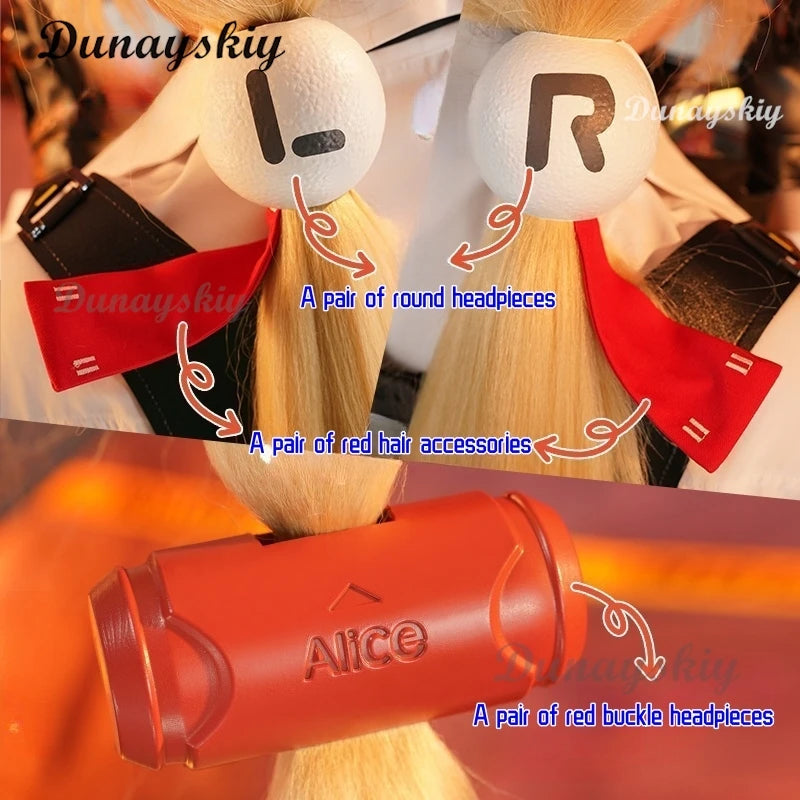 Zenless Zone Zero Alice Cosplay Summer Swimsuit Sexy Costume Cat Ear Tail Set Spook Shack Roleplay Anime Game Halloween