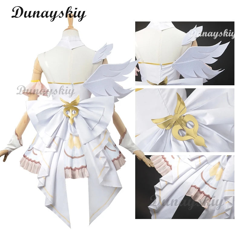 Akiyama Mizuki Cosplay Game Project Sekai New Idol Stage Anime Costume Flower Angel Lolita Dress Butterfly Wigs Girls Clothes