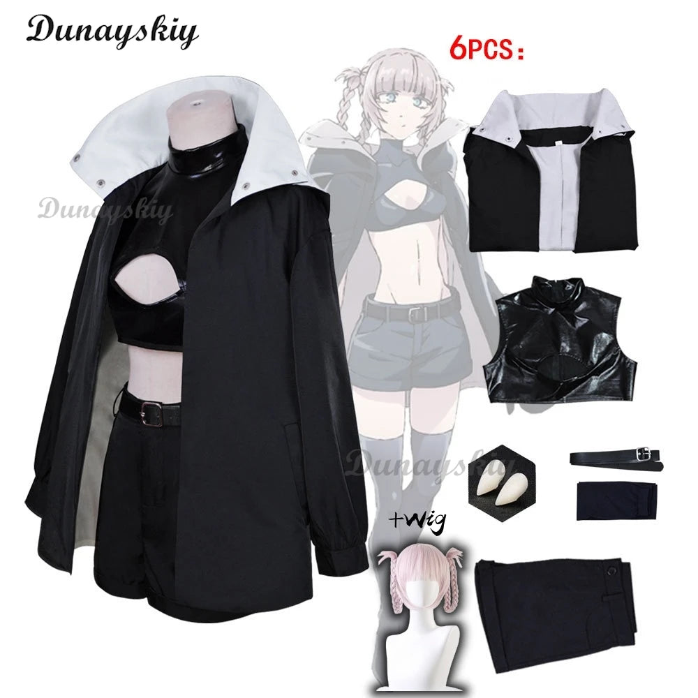 Anime Yofukashi No Uta Cosplay Nanakusa Nazuna Cosplay Costume Call of The Night Cosplay Costume Halloween Coak Cloak Customized